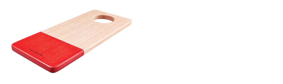 Red dipped chopping board from Easy