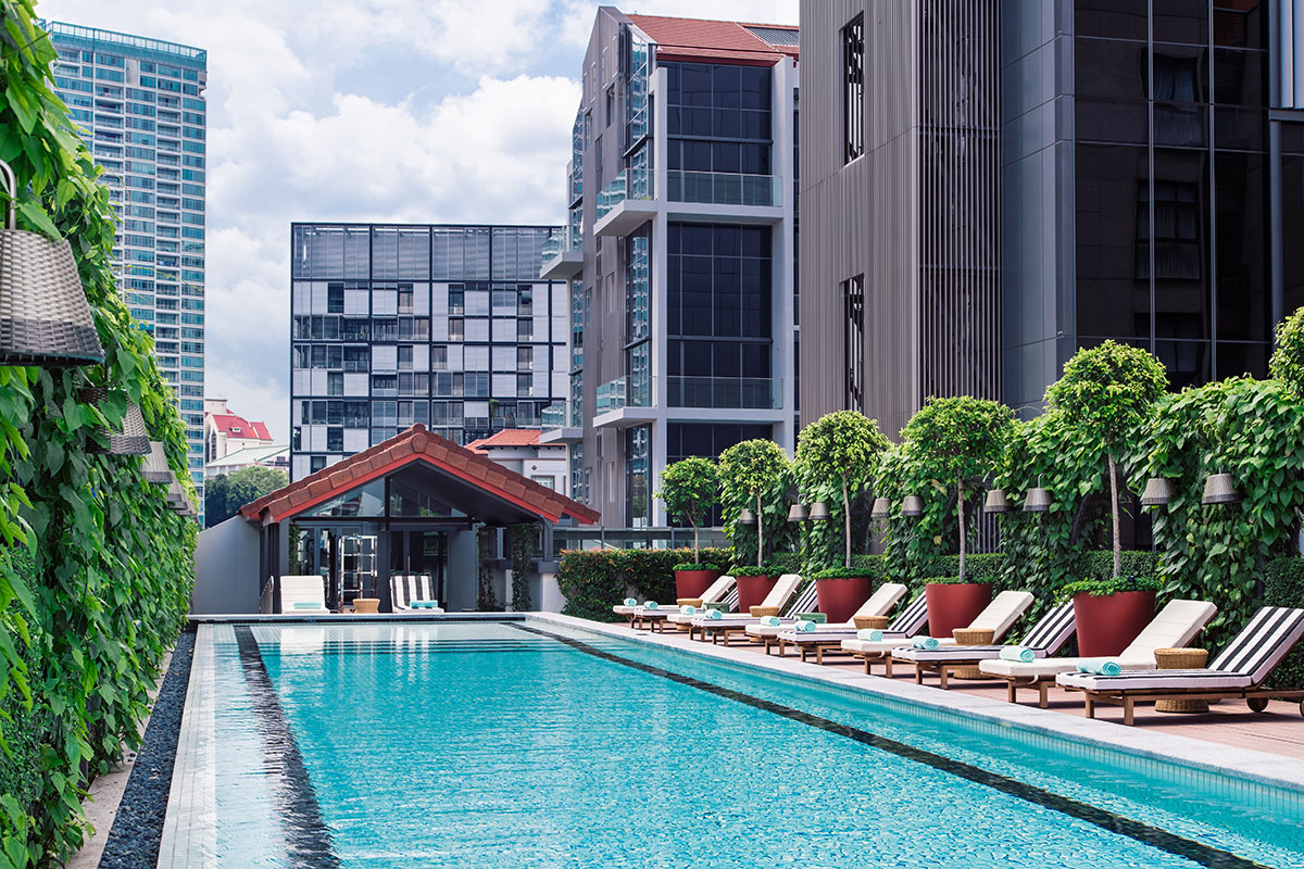 The rooftop pool at M Social is an Instagram-worthy urban oasis. 