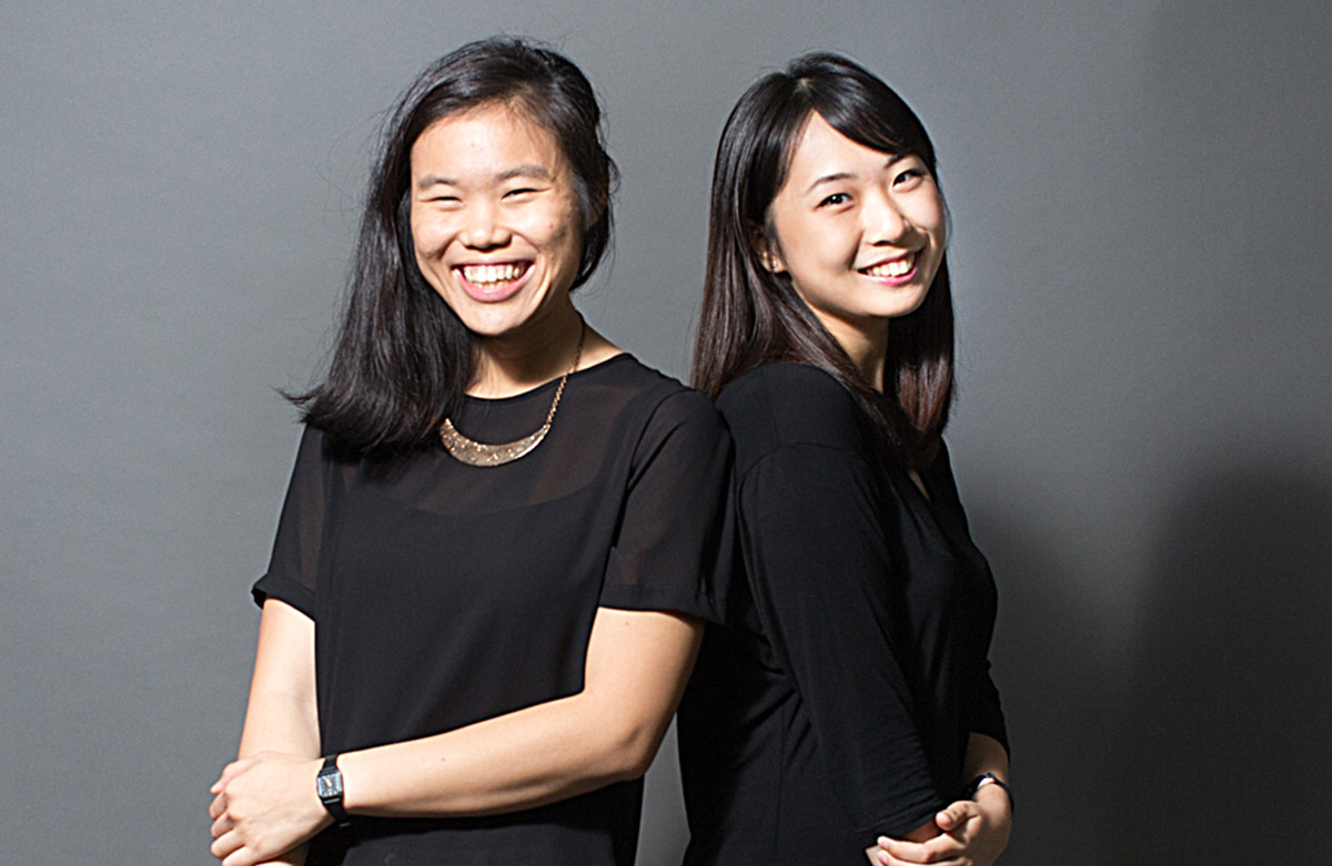 Zhiying (left) and Tzeyu seek to create works that inspire an appreciation for nature. 