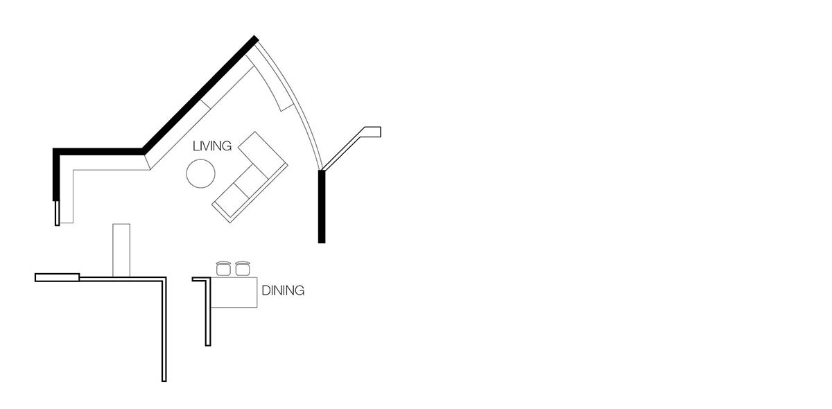 angled living room layout