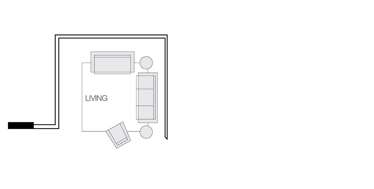 cosy corner living room layout