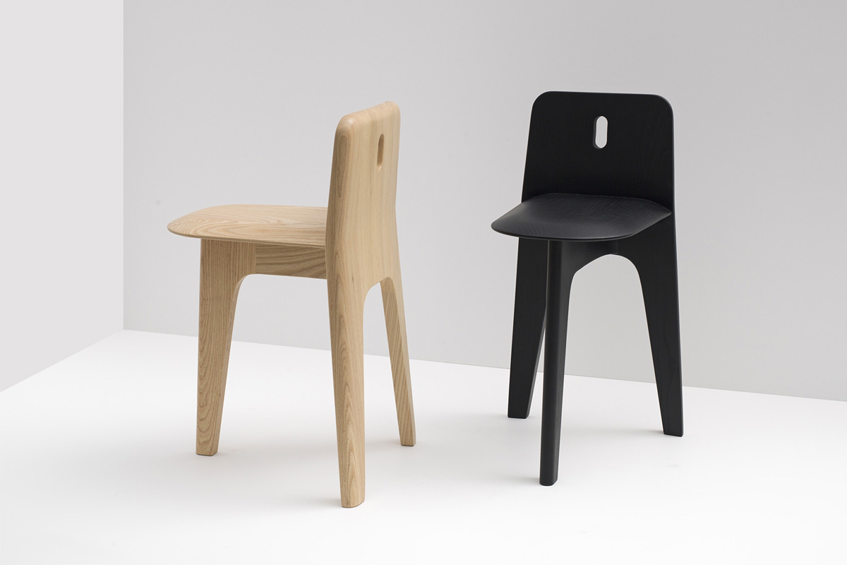 The Stove chairs are made with one of the designer’s favourite materials – wood