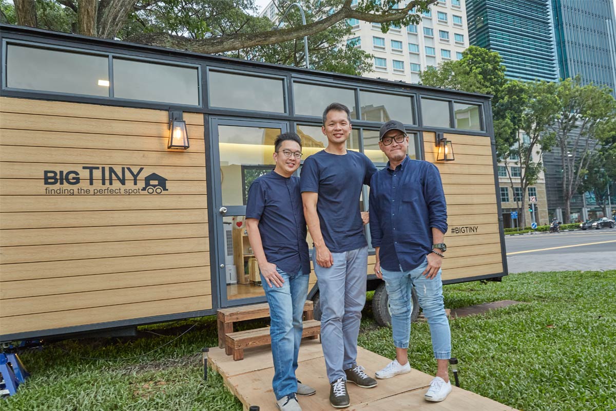 Big Tiny co-founders Adrian Chia, Dave Ng and Jeff Yeo hope to provide more options for city dwellers to rest and recharge while being at one with nature.