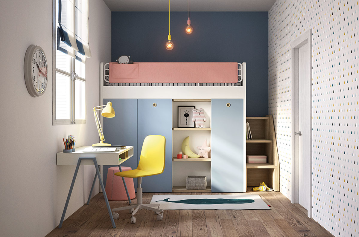 SquareRooms-go-modern-furniture-kids-room-children-blue-pink-yellow