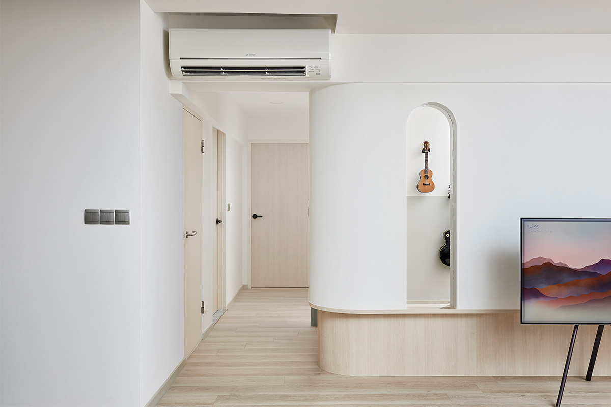 Studio FortyFour white minimalist corridor