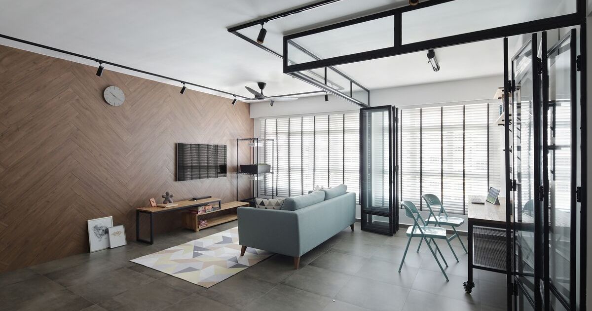 squarerooms versaform living room industrial open space design
