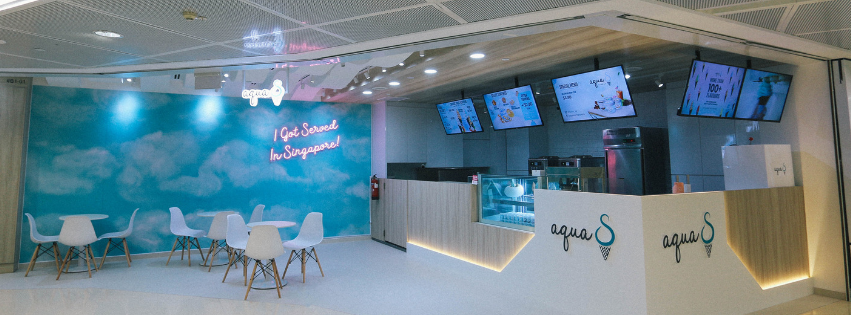 squarerooms-Aqua-S-ice-cream-gelato-shop-singapore-aesthetic-blue-mermaid-water-neon-vibes-instagrammable-decor-pastel