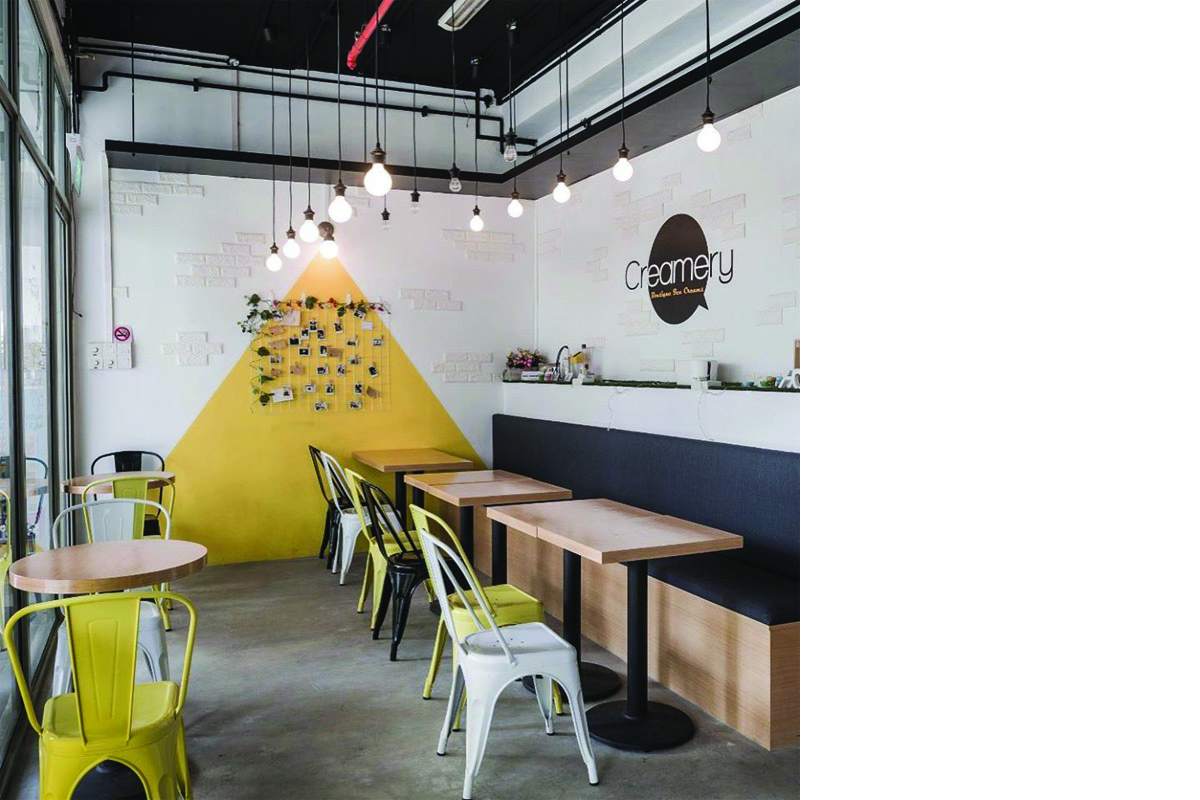 squarerooms-Creamery-boutique-singapore-gelato-ice-cream-shop-neon-yellow-black-contrast-industrial-decor