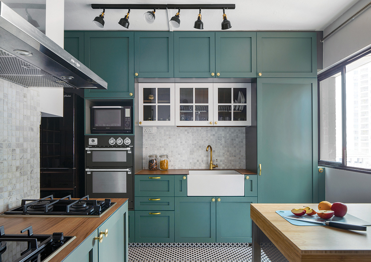 squarerooms-versaform-mid-century-modern-vintage-singapore-hdb-renovation-interior-design-blue-cabinets-kitchen-bright-colourful