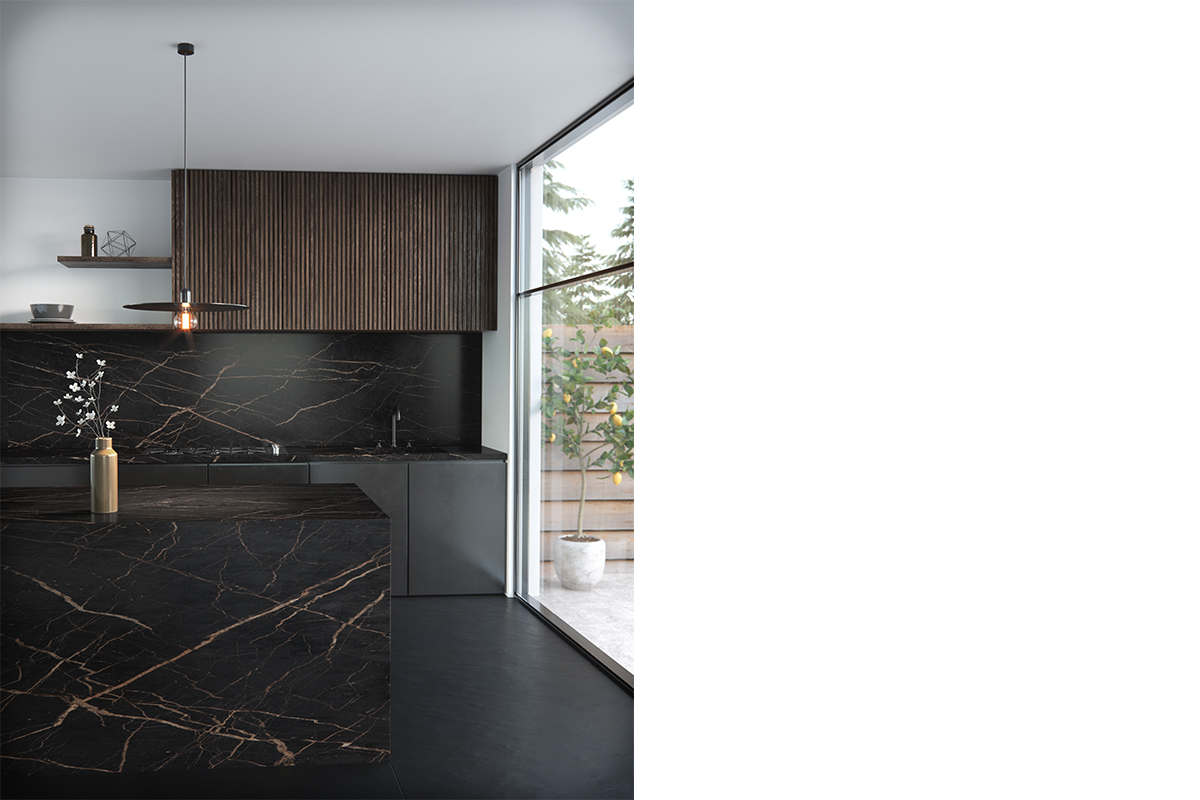 squarerooms-dekton-cosentino-counter-kitchen-black-dark-moody-veined-marble-quartz-island