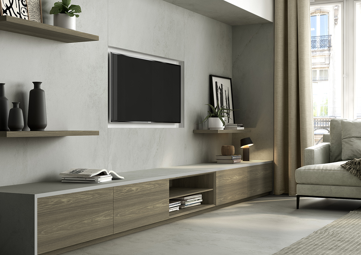 squarerooms-dekton-cosentino-counter-living-room-beige-minimalist-cosy-tv-built-into-wall-counter-wooden-light-grey