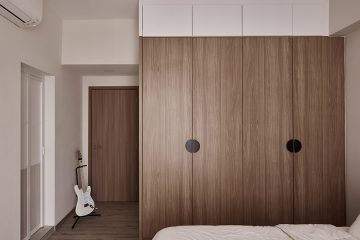 projectguru interior design modern luxe monochromatic style singapore home interiors aesthetic pemimpin bedroom wardrobe scandinavian japandi wood