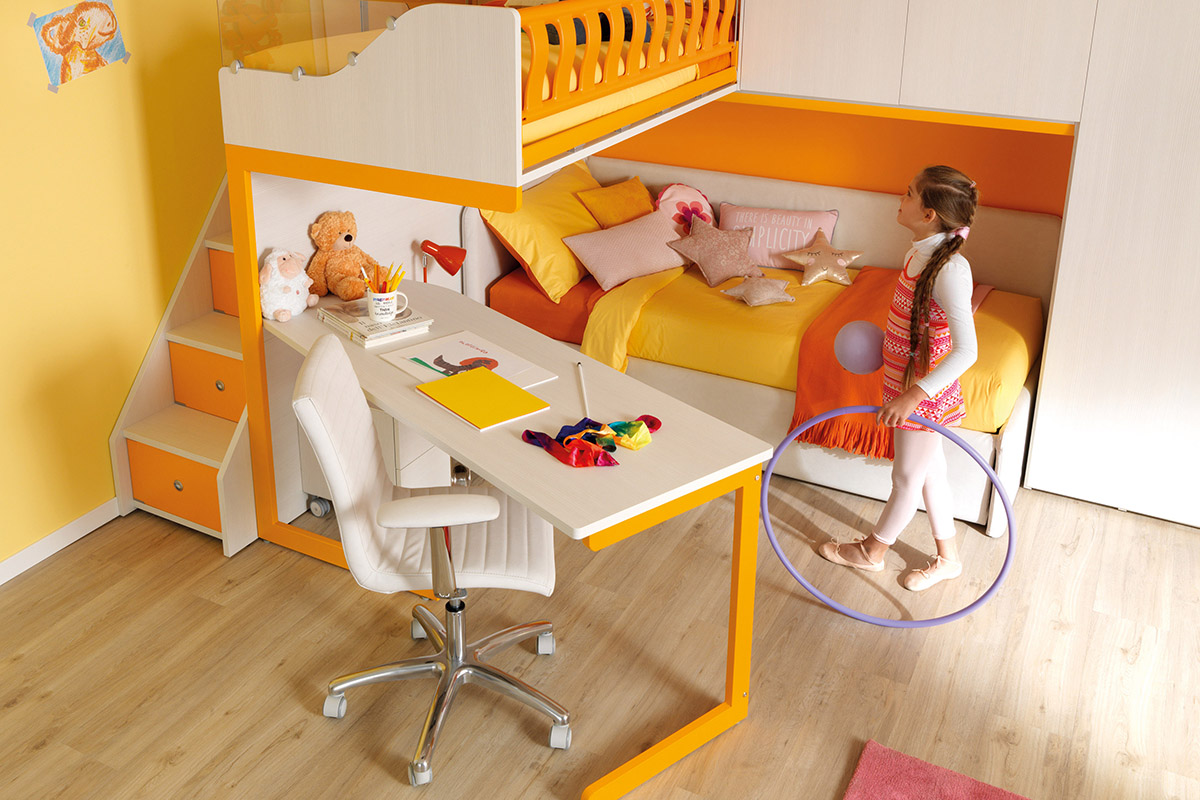 SquareRooms kids room bedroom desk multifunctional furniture home office study Spaceman