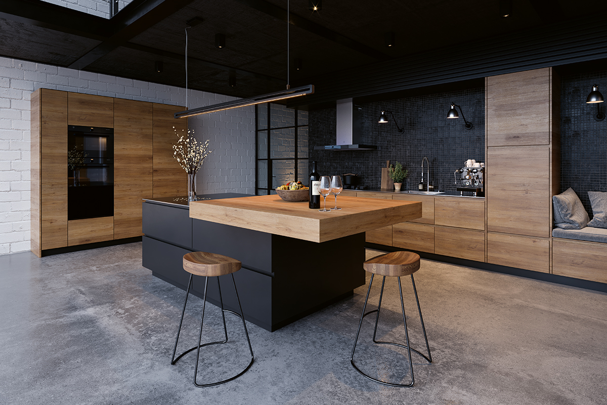 squarerooms vzug rustic integrated luxury kitchen