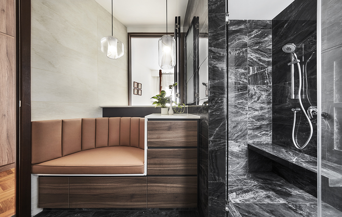 squarerooms richfield integrated condominium wood vintage clean white luxury bathroom