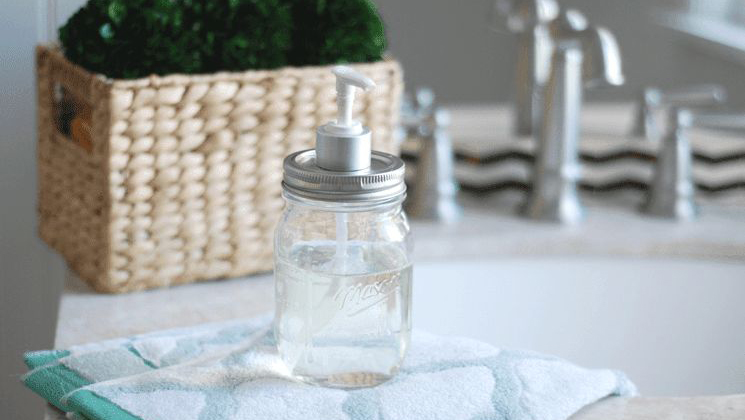 squarerooms reuse glass jar as soap dispenser bathroom decor one good thing by jillee