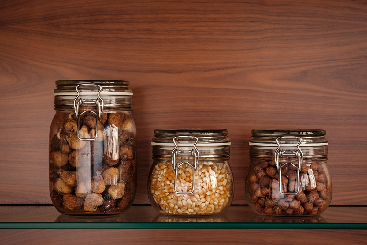 squarerooms glass jar home decor storage kitchen pantry nuts
