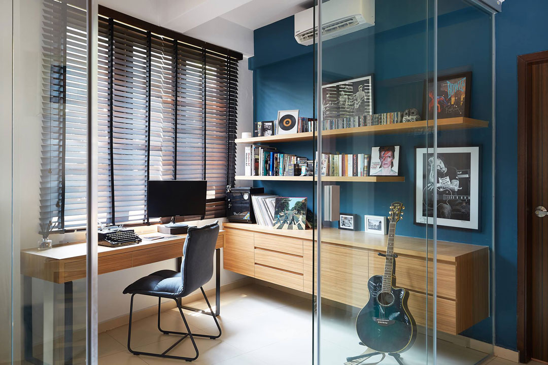 squarerooms renolux interior blue home office work desk