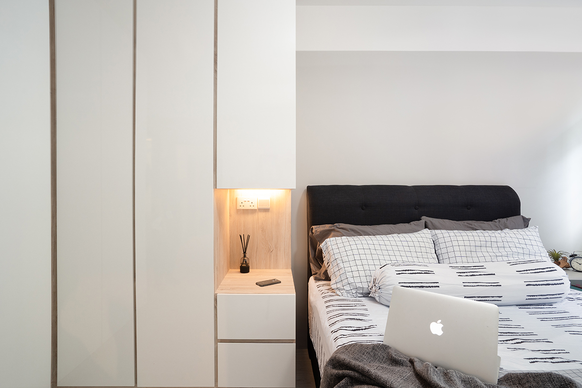 squarerooms hdb renovation minimalist design bedroom white
