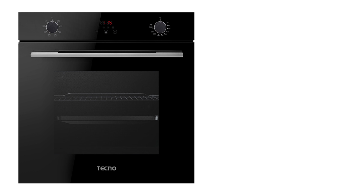 squarerooms kitchen appliance tecno jumbo oven black steel