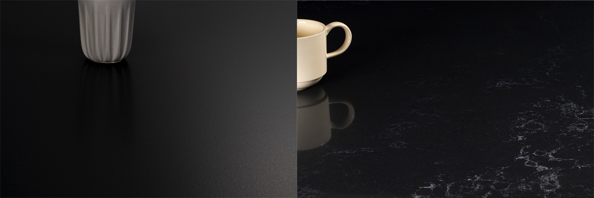 squarerooms caesarstone dark collection engineered quartz counter surface black