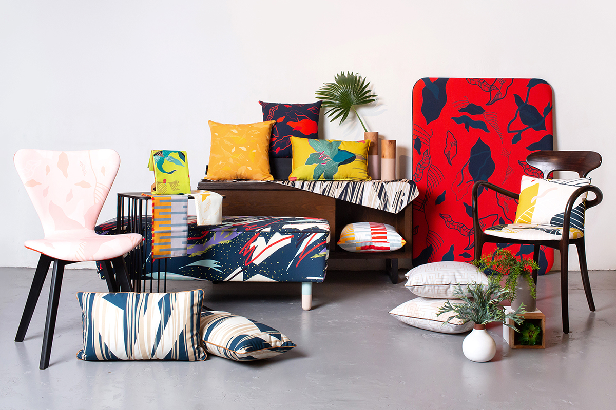 squarerooms blafink quirky local furniture upholstery bold colourful patterns chairs