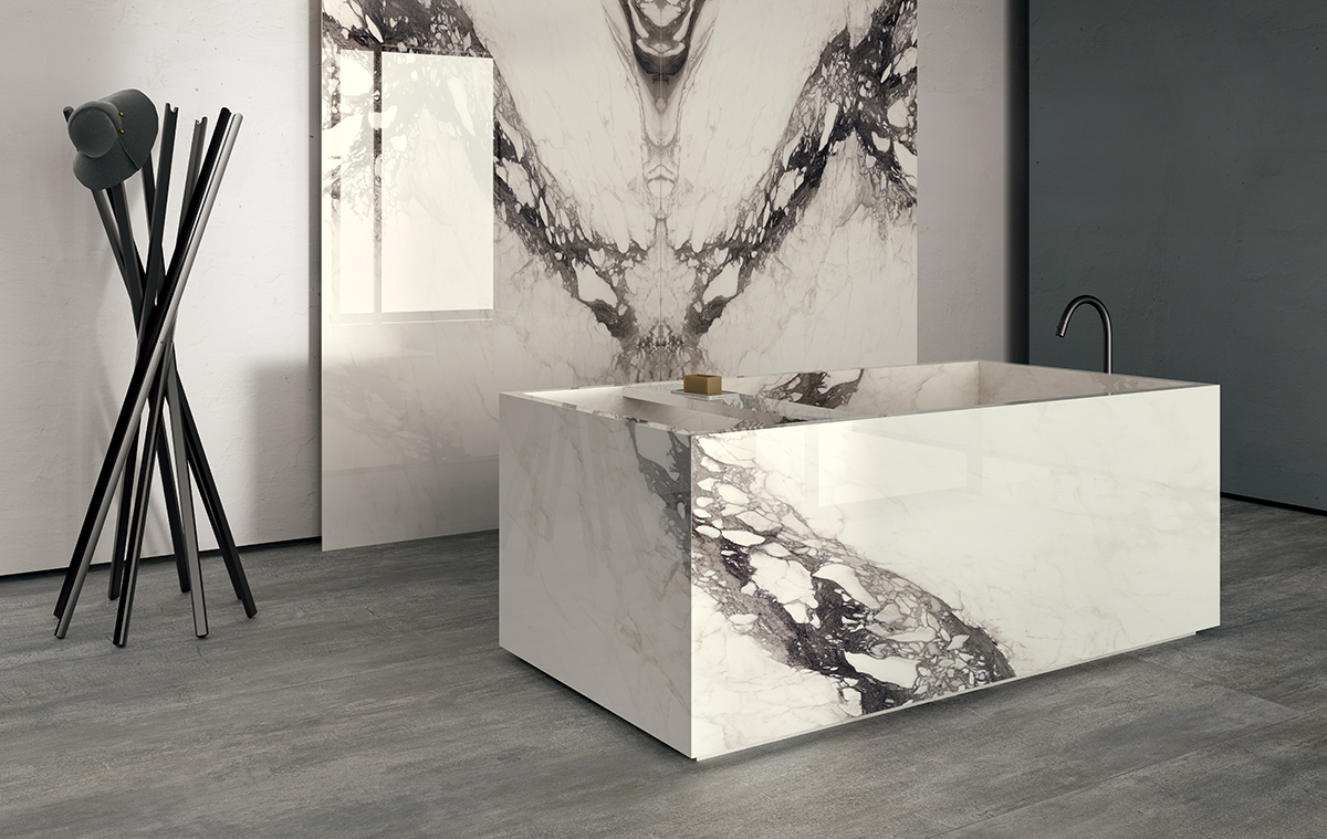 squarerooms bellus laminates marble look walls bathroom white luxury gardenia slabs bathtub