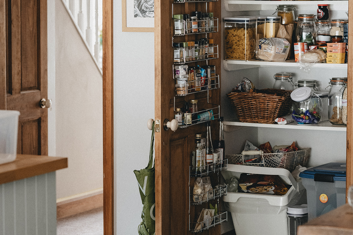squarerooms annie spratt pantry storeroom door kitchen dry food storage
