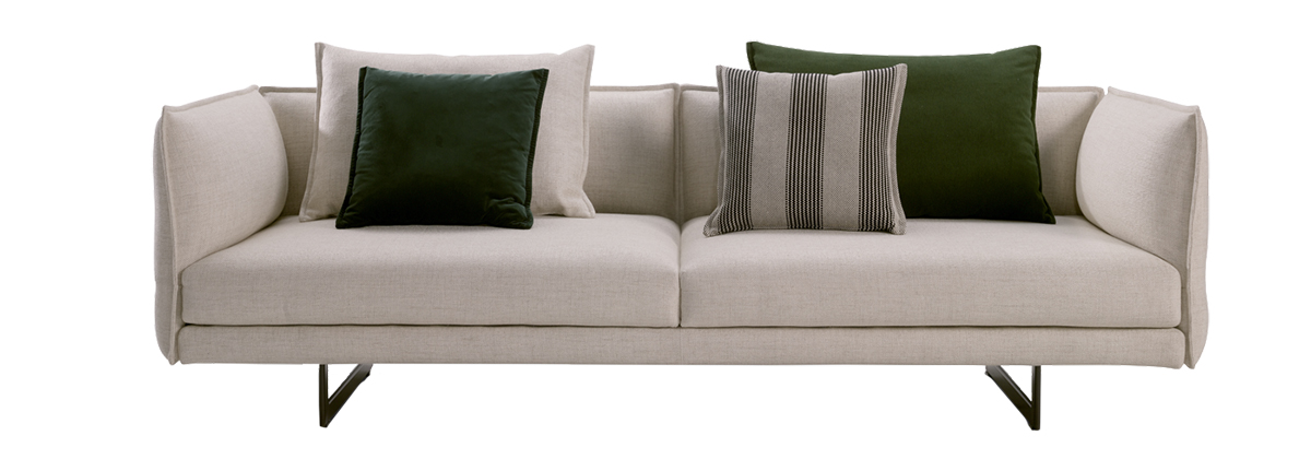 squarerooms king couch sofa zaza model white green cushions product