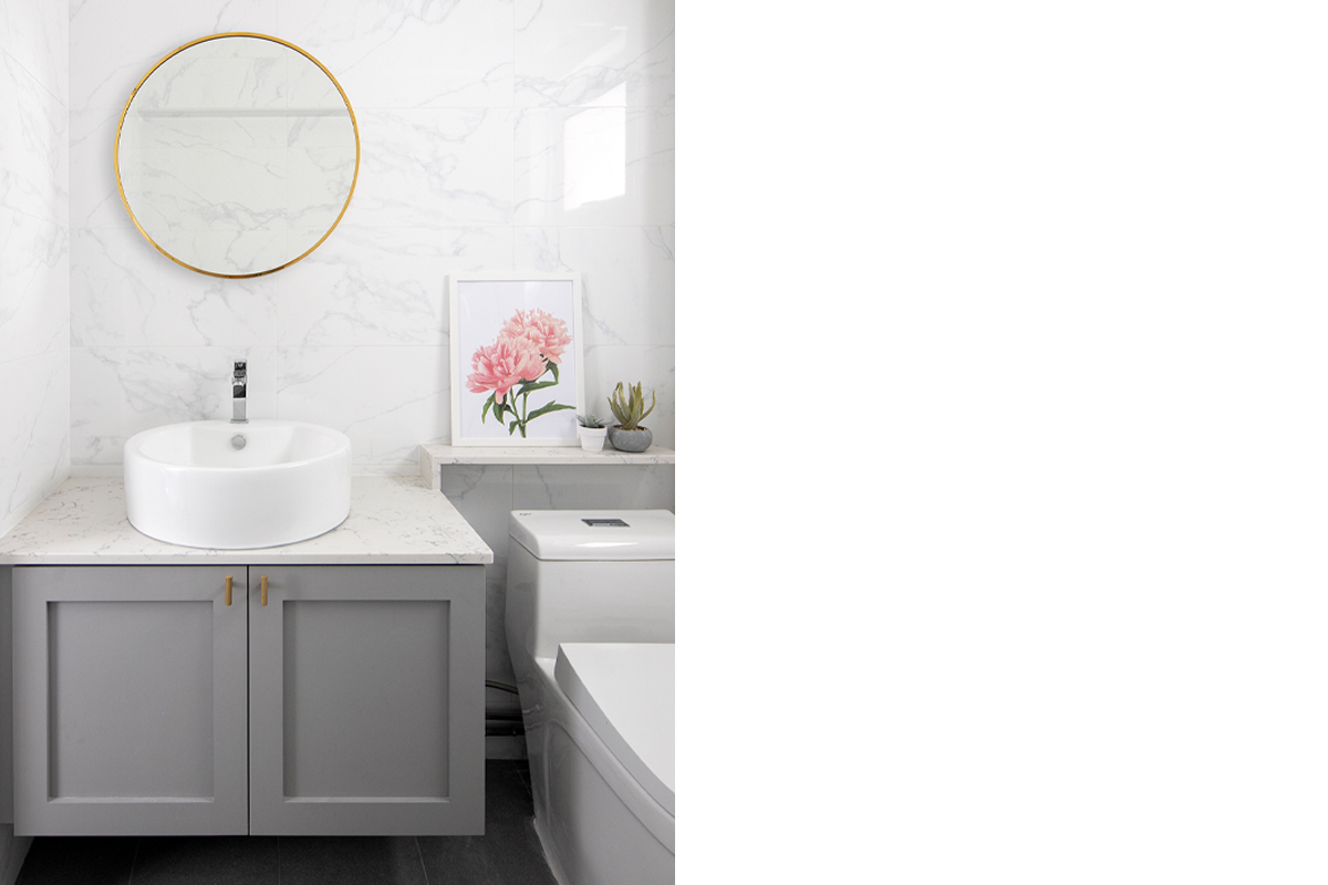 squarerooms fifth avenue interior design resale hdb flat renovation bathroom white grey vanity floating mirror