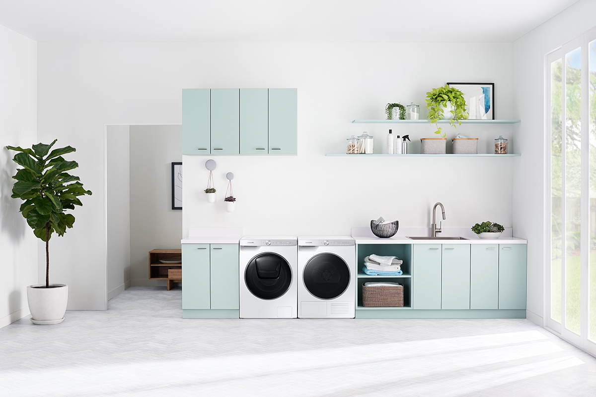 squarerooms samsung washer dryer quickdrive new washing machine appliance laundry white mint green blue
