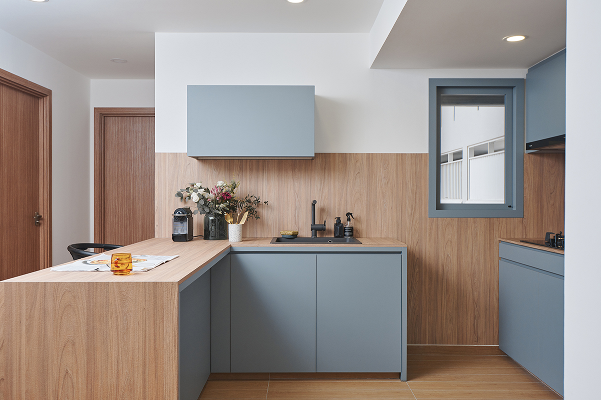 squarerooms studio 44 fortyfour home bto 4 room renovation makeover pastel blue wood kitchen
