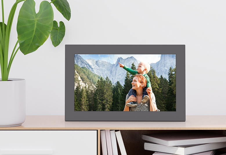 squarerooms meural wifi photo frame netgear launch digital product picture display shelf family