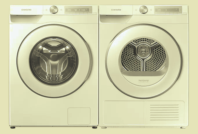 squarerooms samsung heatpump dryer laundry appliances white