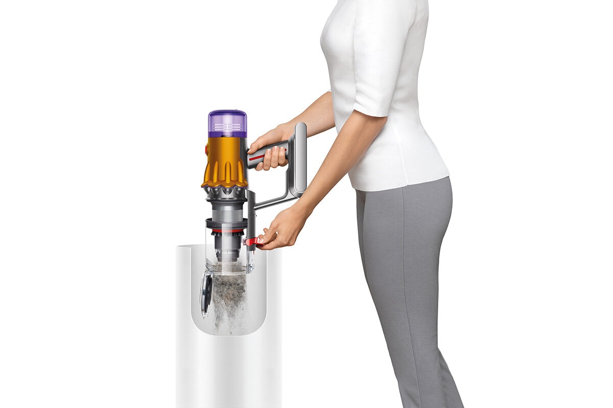 squarerooms dyson v12 detect slim total clean vacuum new launch release appliance cleaning device empty bin dirt hair