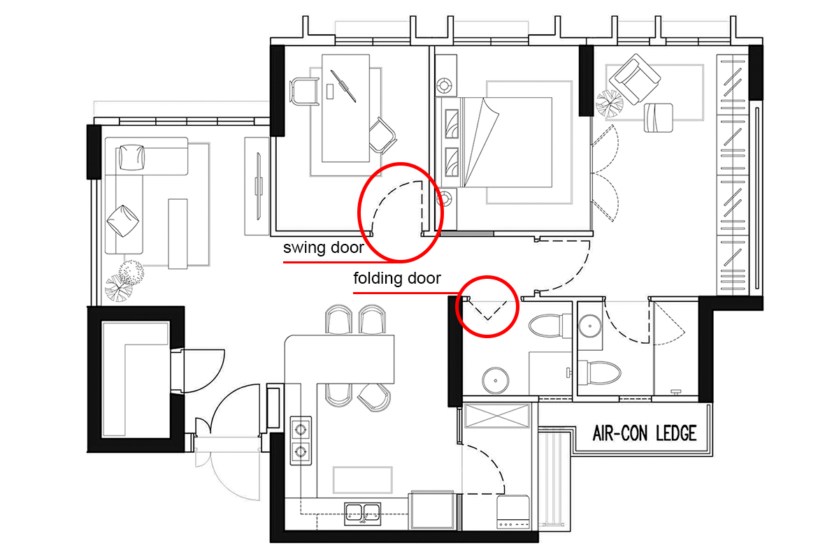 squarerooms authors in style home hdb bto 4 room flat floorplan doors