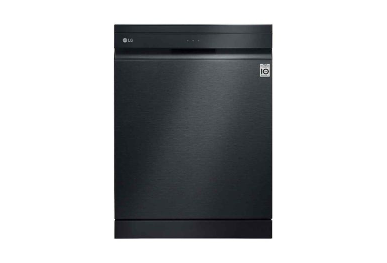 squarerooms LG Top Control Smart Wi-Fi Enabled Dishwasher with QuadWash and TrueSteam (DFB227HM) dishwasher black kitchen appliance