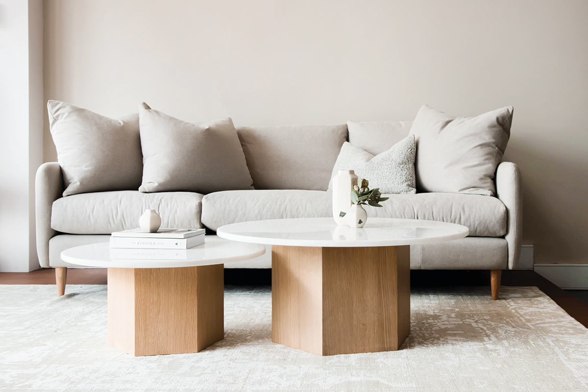 squarerooms Nathan Oakley Unsplash living room modern contemporary sofa coffee tables hexagonal