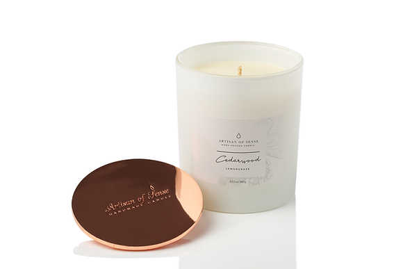 squarerooms artisan of sense candle cedarwood lemongrass scent home fragrance romantic gift