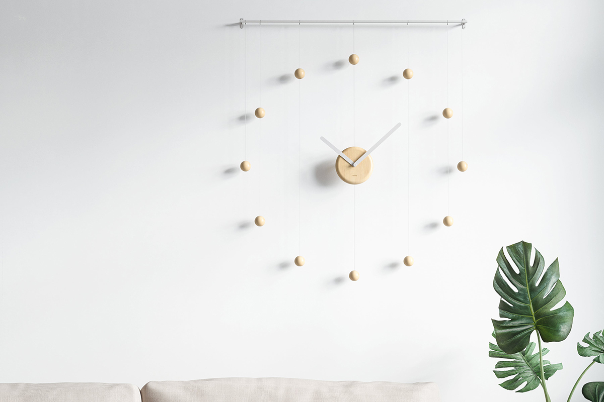 squarerooms hipvan wall clock umbra hangtime minimalist home decor