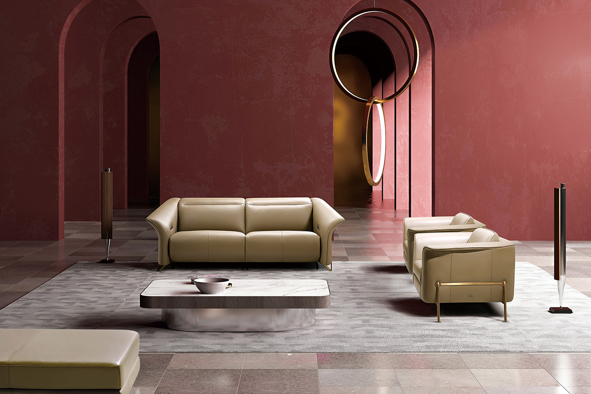 squarerooms kelvin giormani sofa couche new launch 2022 luxury furniture soft furnishings designer ampliare model cream beige neutral red room