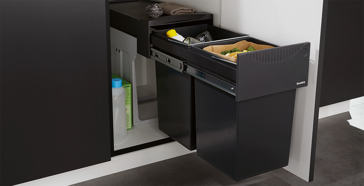 squarerooms blanco kitchen waste bin solution unit black slide out rails under sink cabinet fittings botton ii