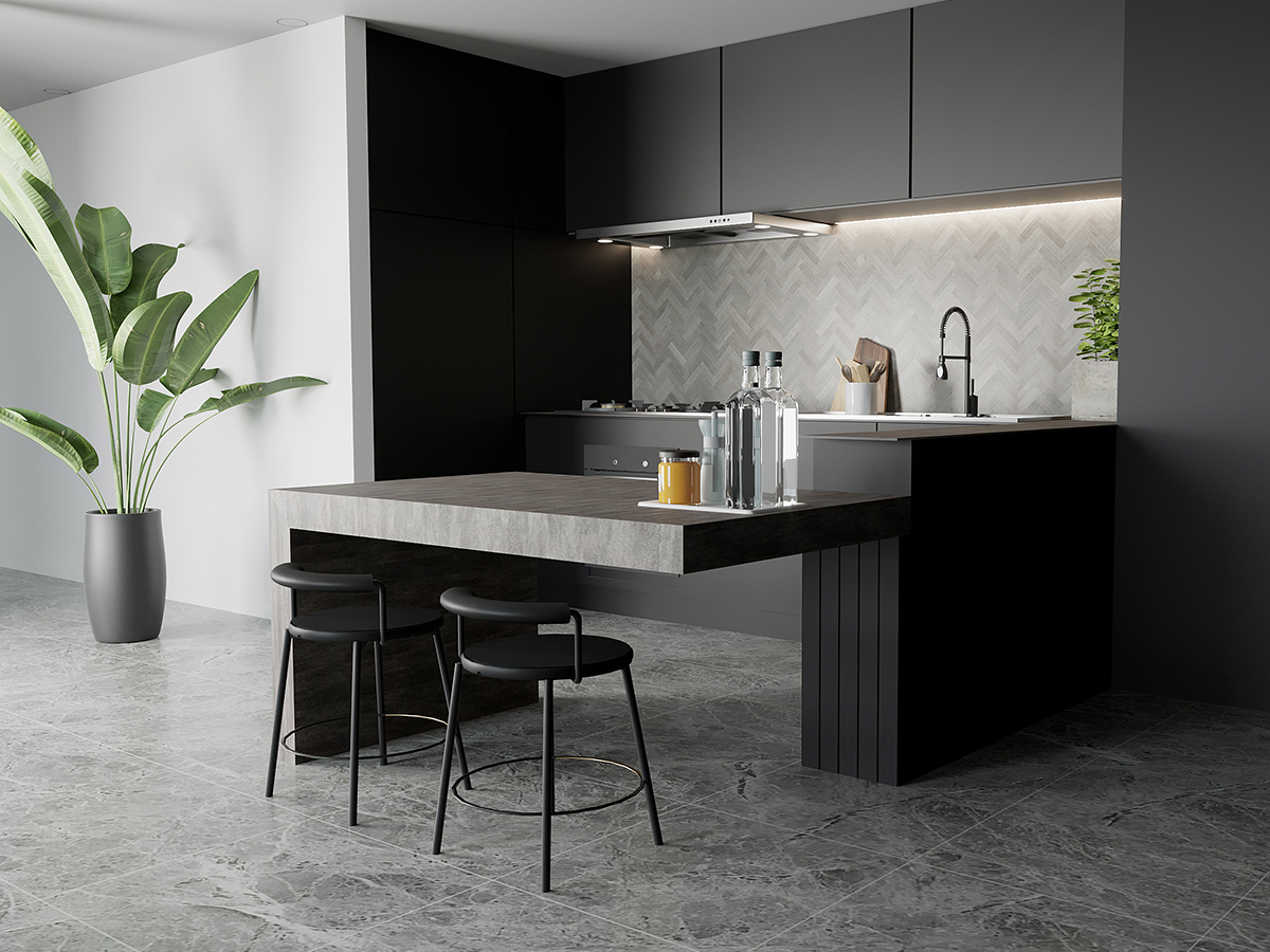squarerooms formica laminates surfaces for home interior design renovation black kitchen island stools modern minimalist masculine look