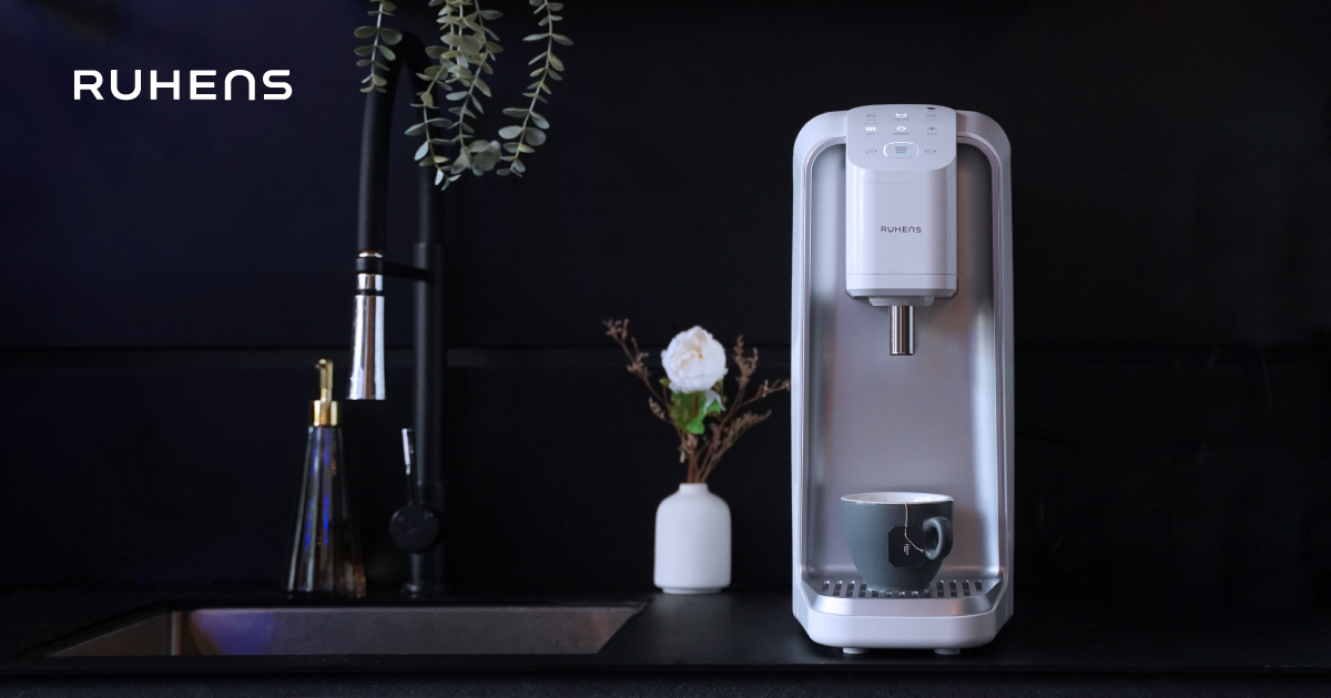 squarerooms ruhens v frosted silver water purifier filter dispenser