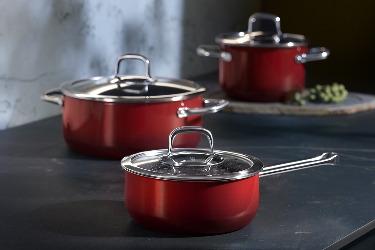 squarerooms wmf fusiontec red cookware pots
