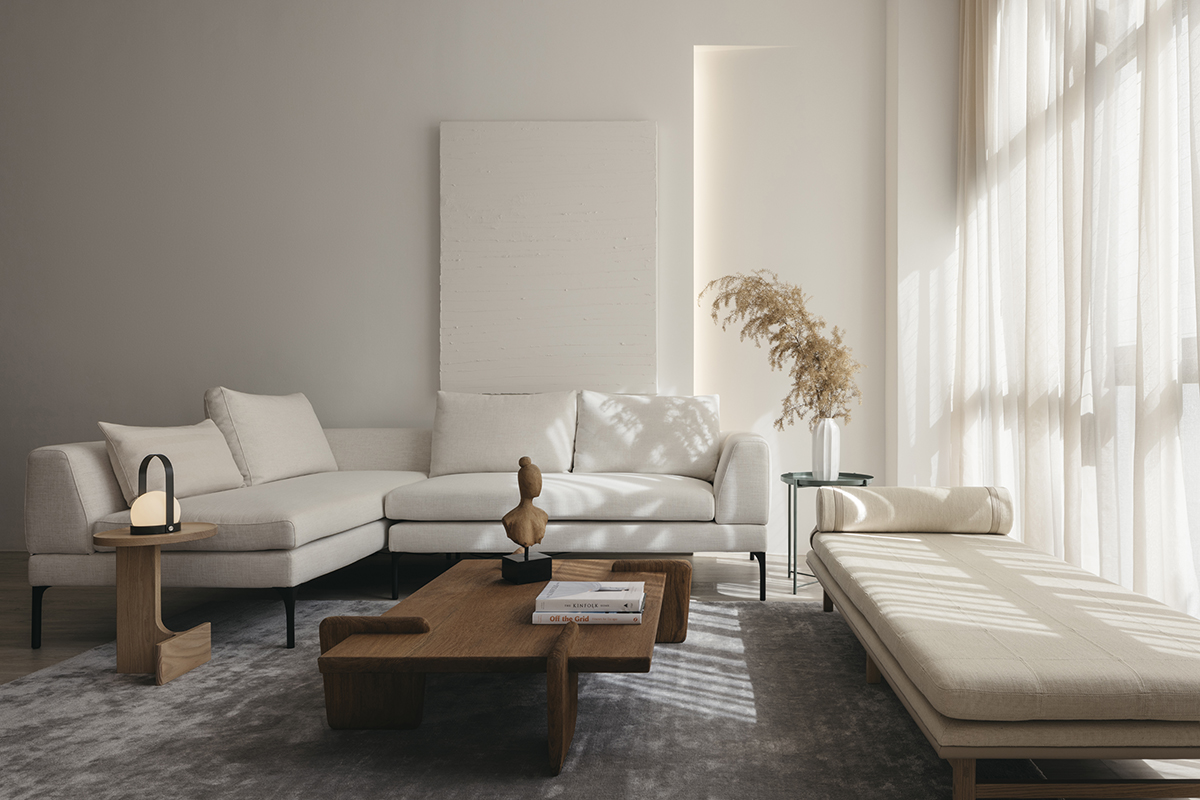 squarerooms right angle studio home condominium unit condo renovation makeover interior design dea awards winner minimalist modern aesthetic living room area white sofa
