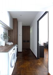 squarerooms distinctidentity hdb maisonette interior design home renovation makeover modern minimalist contemporary style laundry area service yard