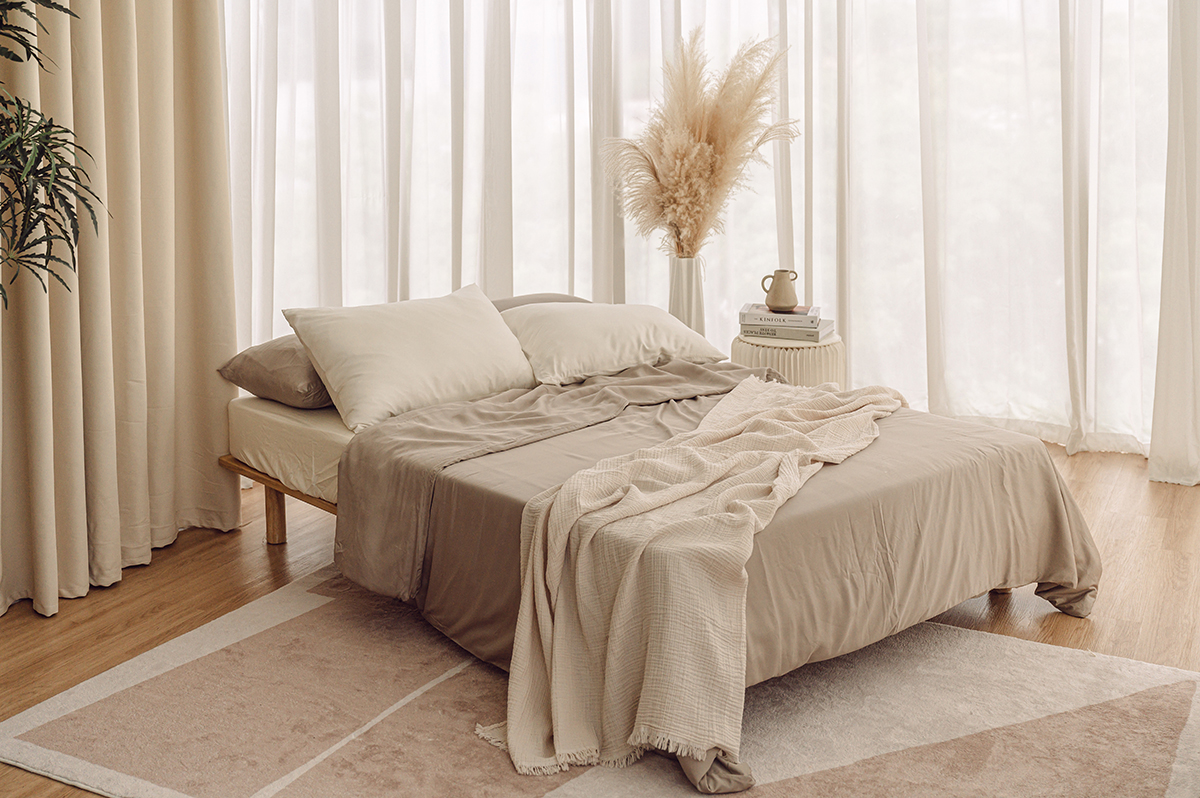 squarerooms raffles city bedding furnishings home decor shop sunday bedding beige cream calming bedroom