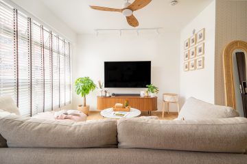 squarerooms cozyspace bedok south 4 room bto flat hdb layout scandinavian design style renovation boho chic living room concealed hidden household shelter mirror