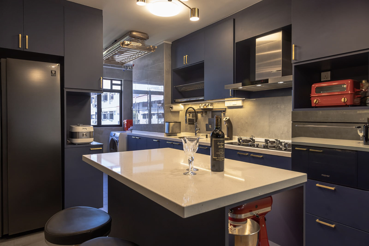 squarerooms renozone interior design home renovation 4 room hdb flat hougang modern minimalist design style kitchen island